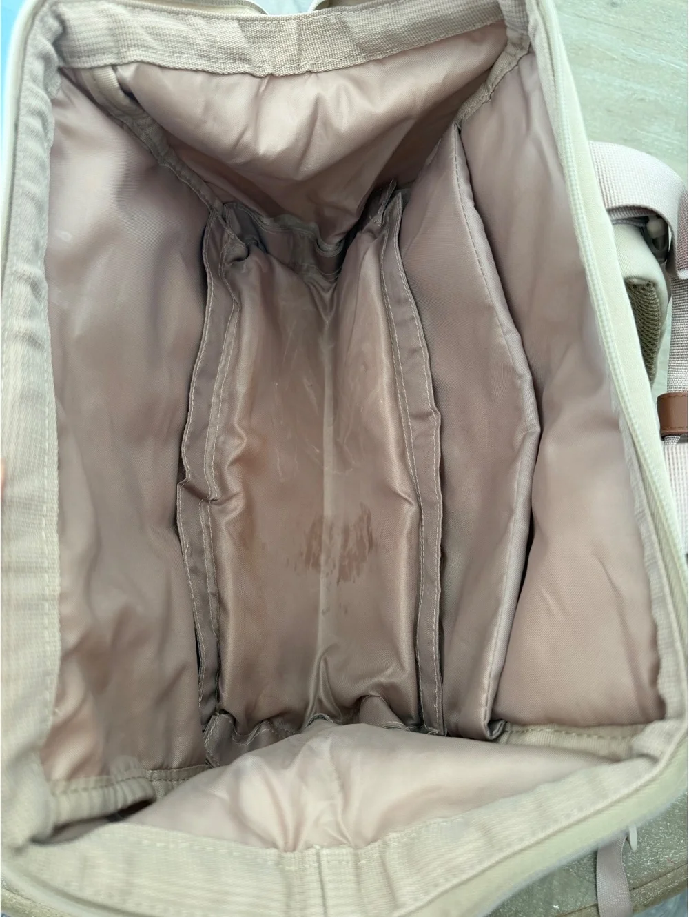 Mommore Diaper & Breast Pump Bag Backpack Beige